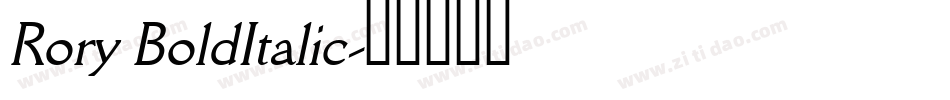 Rory BoldItalic字体转换